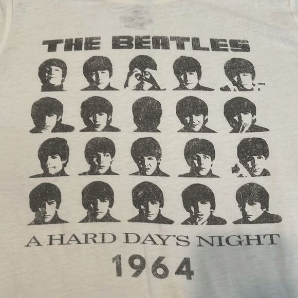 The Beatles szM Cream Graphic “A hard days night” 1964 graphic T-shirt GUC - Picture 3 of 7